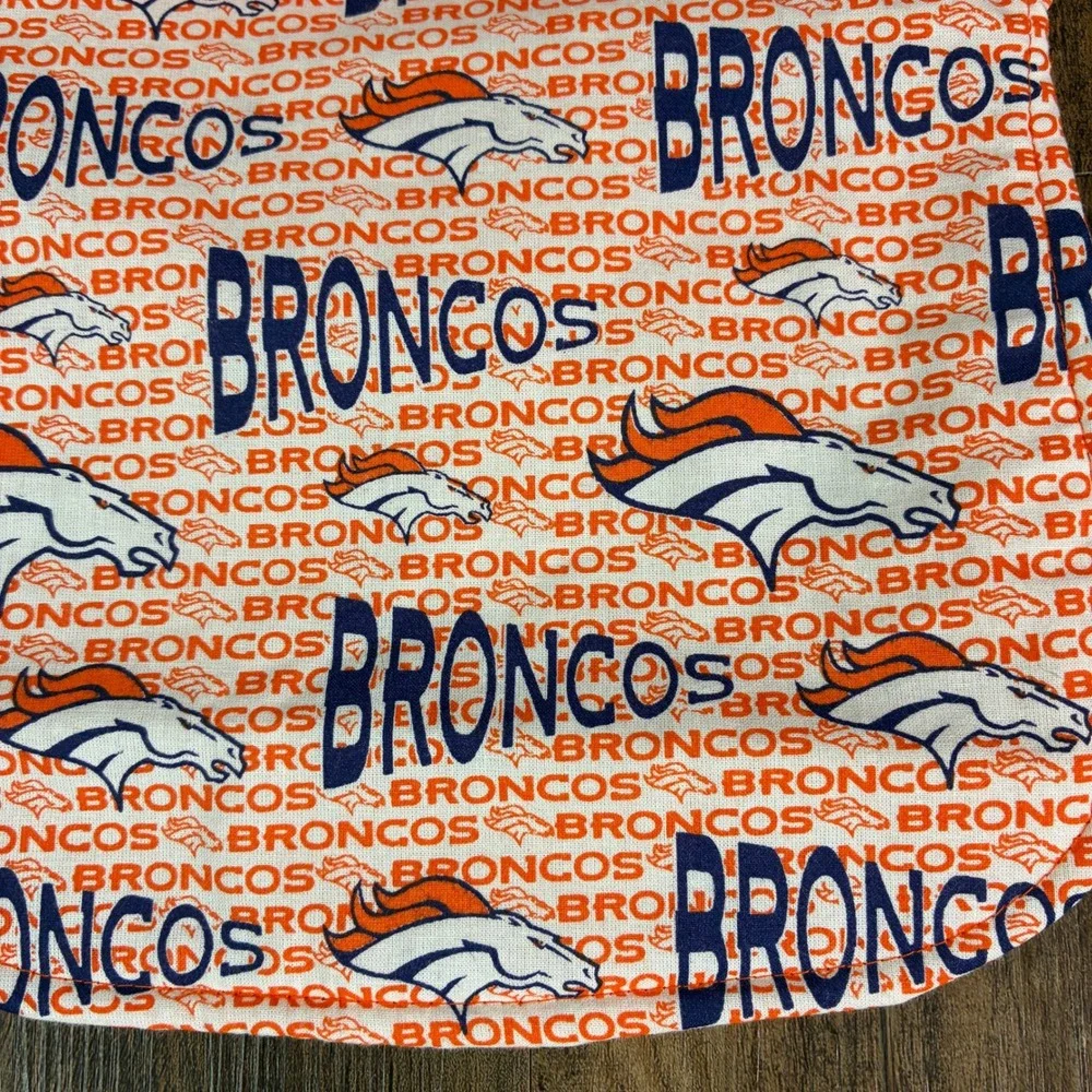 Denver Broncos NFL Pet Jacket Orange Blue Logo Print Small Dog Large Cat Coat